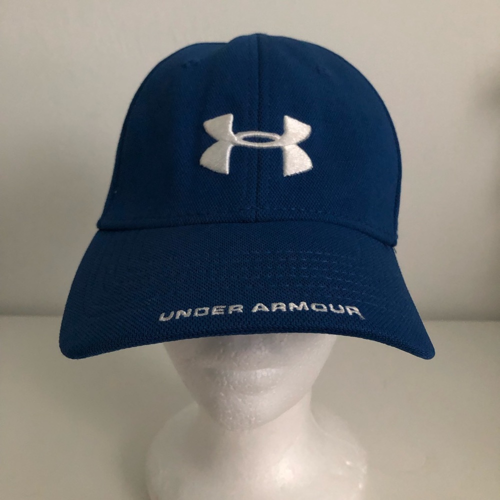 Under Armour Royal Blue with White Embroidery Flex Fit Hat